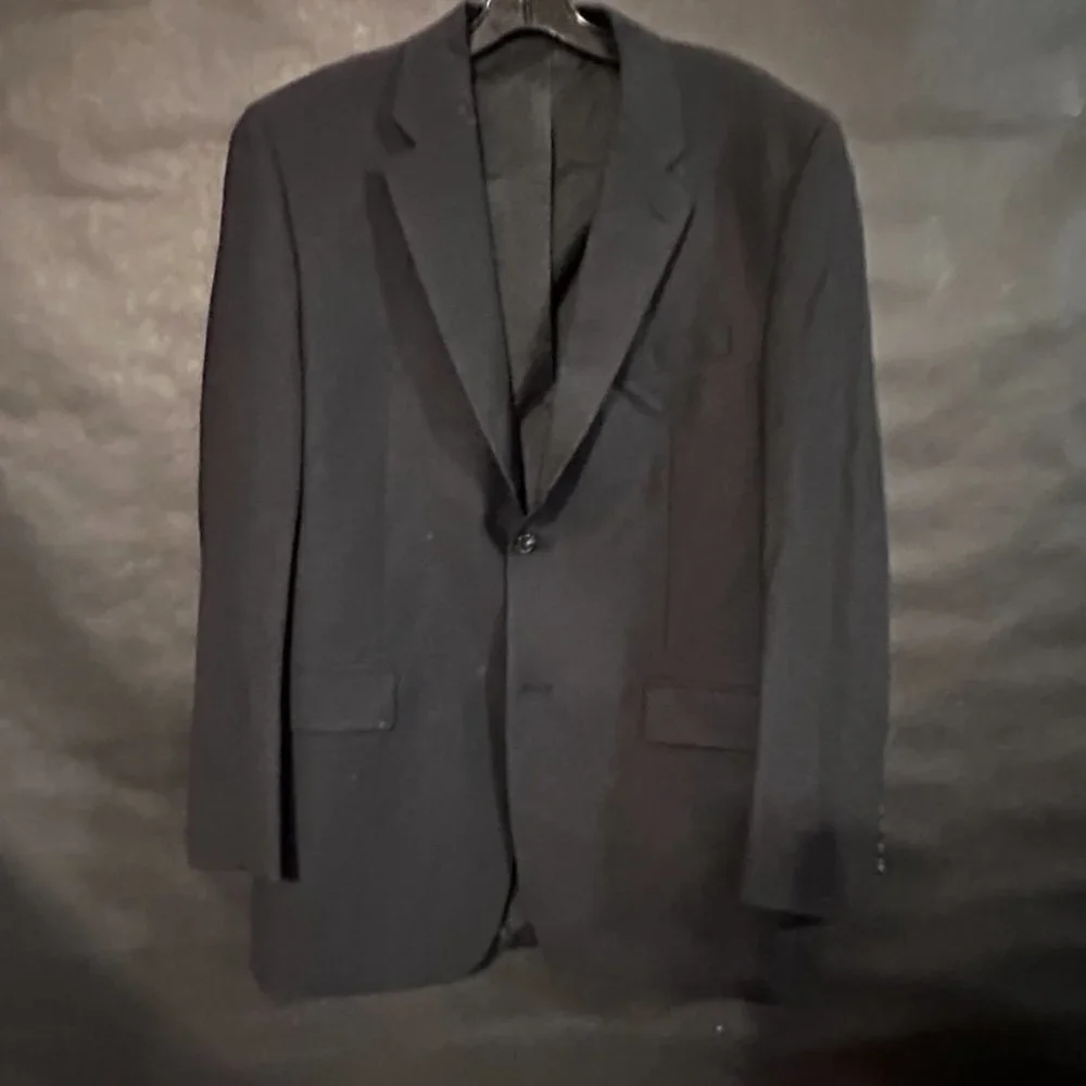 RalpH Lauren Black Blazer Sport Coat Jacket 44R  Wool Sports Size 44